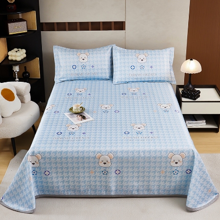 91家纺网 家纺一手货源 找家纺 （总）星窝家纺 2025新款直播电商优选可机洗斜纹提花冰丝凉席三件套