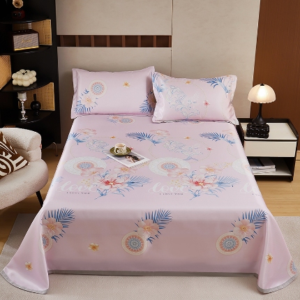 91家纺网 家纺一手货源 找家纺 （总）星窝家纺 2025新款直播电商优选可机洗斜纹提花冰丝凉席三件套