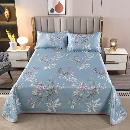 91家纺网 家纺一手货源 找家纺 （总）星窝家纺 2025新款直播电商优选可机洗斜纹提花冰丝凉席三件套