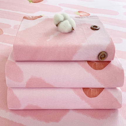 91家纺网 家纺一手货源 找家纺 （总）纽扣款原棉老粗布三件套2025新夏季空调卧室凉被单四季通用床品套件