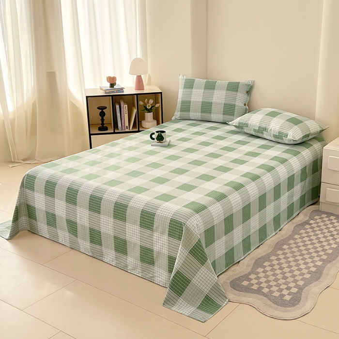 91家纺网 家纺一手货源 找家纺 （总）纽扣款原棉老粗布三件套2025新夏季空调卧室凉被单四季通用床品套件