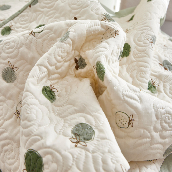 91家纺网 家纺一手货源 找家纺 （总）爱港家纺 2025新款全棉绗缝夹棉双面枕套 枕头套 四季款 隔汗隔脏