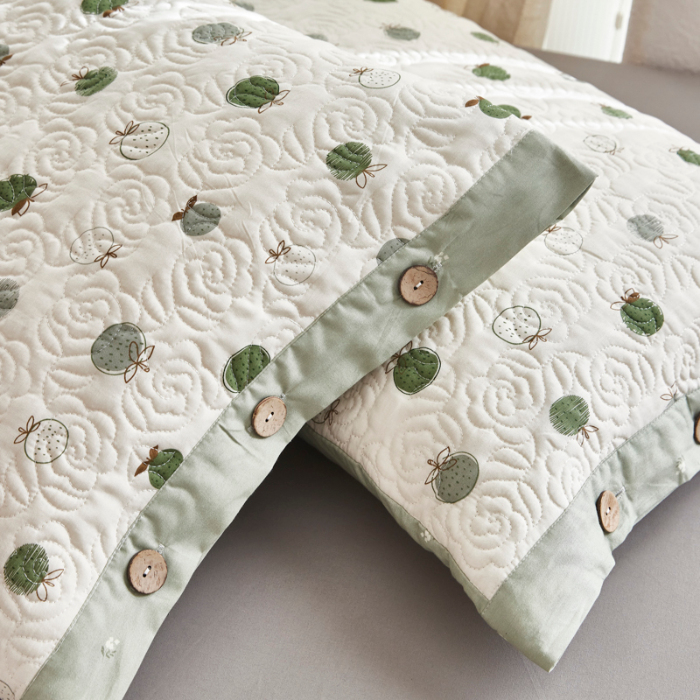 91家纺网 家纺一手货源 找家纺 （总）爱港家纺 2025新款全棉绗缝夹棉双面枕套 枕头套 四季款 隔汗隔脏