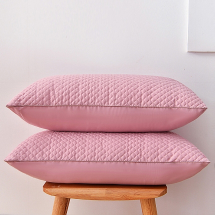 91家纺网 家纺一手货源 找家纺 （总）兴丝露枕芯 小方格夹棉绗绣枕 羽丝枕 羽丝绒枕芯 舒适枕 中高枕成人枕头