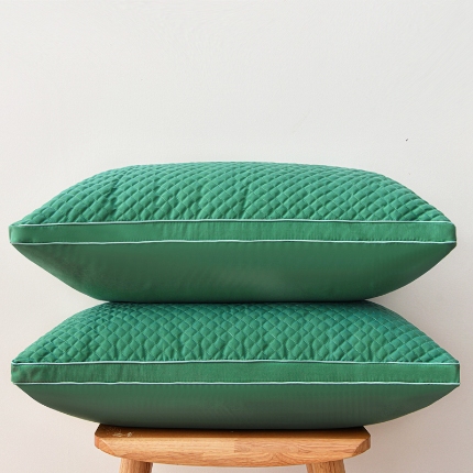 91家纺网 家纺一手货源 找家纺 兴丝露枕芯 小方格夹棉绗绣枕 羽丝枕 羽丝绒枕芯 舒适枕 中高枕成人枕头