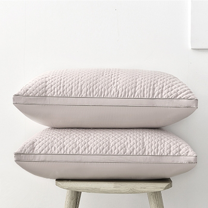 91家纺网 家纺一手货源 找家纺 兴丝露枕芯 小方格夹棉绗绣枕 羽丝枕 羽丝绒枕芯 舒适枕 中高枕成人枕头