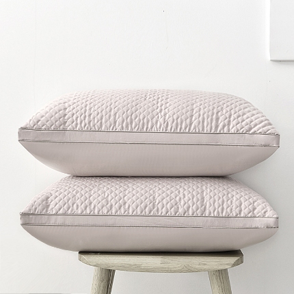 91家纺网 家纺一手货源 找家纺 兴丝露枕芯 小方格夹棉绗绣枕 羽丝枕 羽丝绒枕芯 舒适枕 中高枕成人枕头