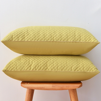 兴丝露枕芯 小方格夹棉绗绣枕 羽丝枕 羽丝绒枕芯 舒适枕 中高枕成人枕头