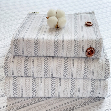 91家纺网 家纺一手货源 找家纺 （总）原棉老粗布三件套2025新款简约花卉空调凉被单亲肤舒适印花床单款