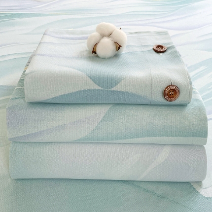 91家纺网 家纺一手货源 找家纺 （总）原棉老粗布三件套2025新款简约花卉空调凉被单亲肤舒适印花床单款