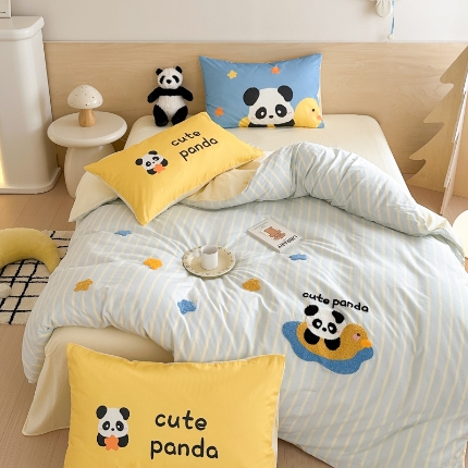 91家纺网 家纺一手货源 找家纺 梵星摄影  毛巾绣卡通套件拍摄样片