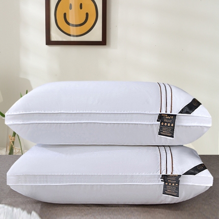 91家纺网 家纺一手货源 找家纺 （总）蝴桐家纺 英伦全棉羽丝枕 全棉羽丝绒枕头 双边立体枕 成人枕芯 舒柔枕