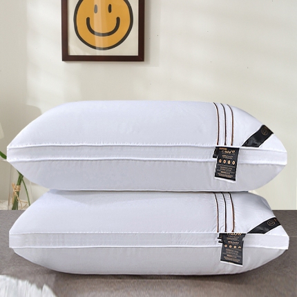 91家纺网 家纺一手货源 找家纺 （总）蝴桐家纺 英伦全棉羽丝枕 全棉羽丝绒枕头 双边立体枕 成人枕芯 舒柔枕