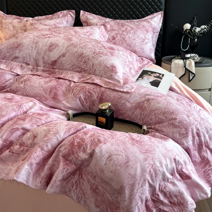 （总）（控价）2025新款 专版花型 高克重A类 全棉长绒棉数码印花四件套-秘密花园