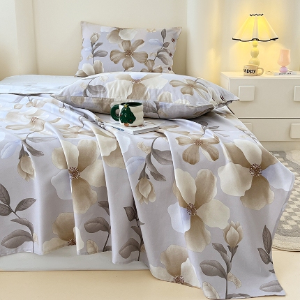 91家纺网 家纺一手货源 找家纺 （总）2025款原棉老粗布纽扣款三件套ins亲肤空调单被单四季通用加厚款