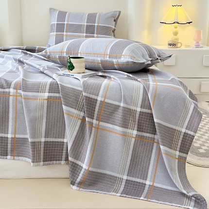 91家纺网 家纺一手货源 找家纺 （总）2025款原棉老粗布纽扣款三件套ins亲肤空调单被单四季通用加厚款