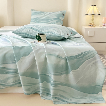 91家纺网 家纺一手货源 找家纺 （总）2025款原棉老粗布纽扣款三件套ins亲肤空调单被单四季通用加厚款