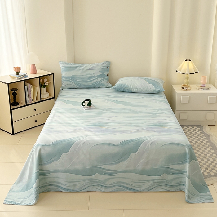 91家纺网 家纺一手货源 找家纺 （总）2025款原棉老粗布纽扣款三件套ins亲肤空调单被单四季通用加厚款