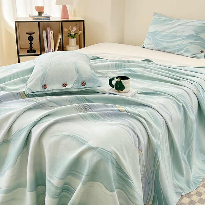 91家纺网 家纺一手货源 找家纺 （总）2025款原棉老粗布纽扣款三件套ins亲肤空调单被单四季通用加厚款