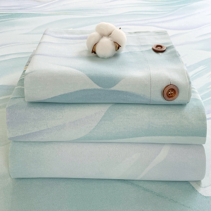 91家纺网 家纺一手货源 找家纺 （总）2025款原棉老粗布纽扣款三件套ins亲肤空调单被单四季通用加厚款