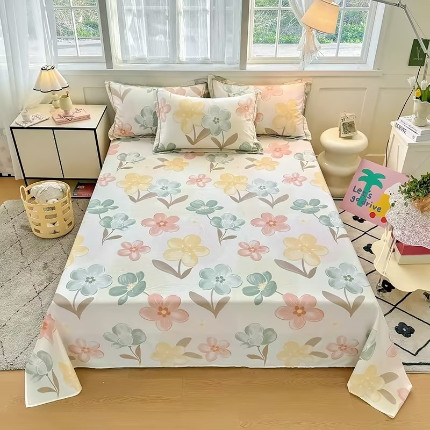 红粉佳人家纺 2025新款12868纯棉系列全棉单床单 优朵