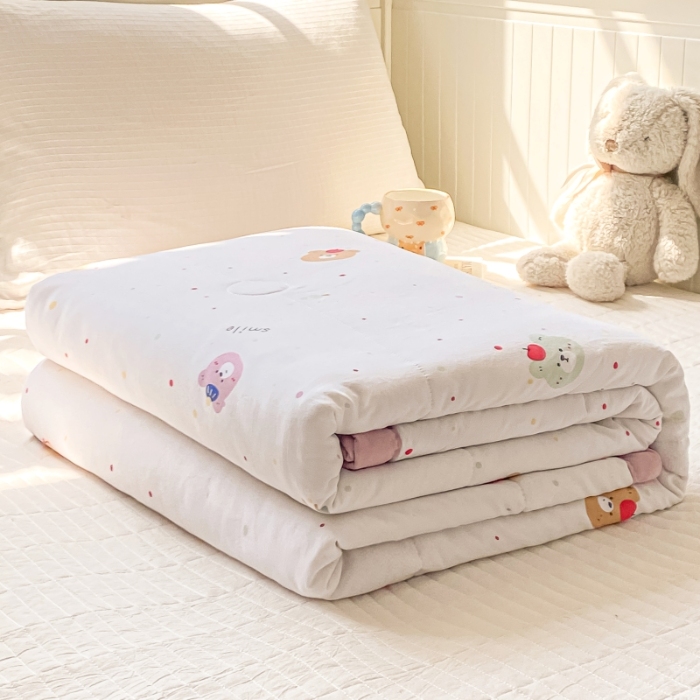 91家纺网 家纺一手货源 找家纺 好睡棉 2025新款柔软裸睡级水洗棉夏被新疆棉花被夏凉被空调被被子 温暖小熊