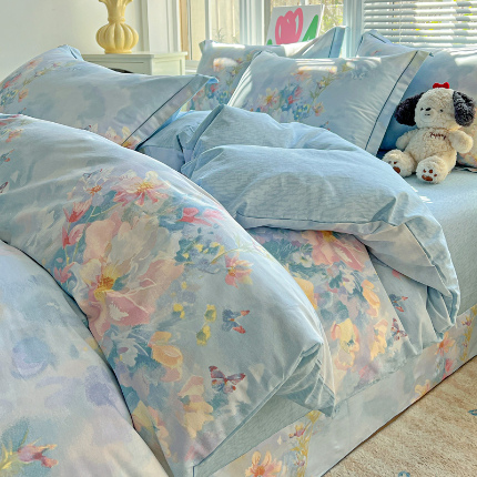 91家纺网 家纺一手货源 找家纺 （总）优选良品 2025新款全棉纯棉一字绣四件套系列