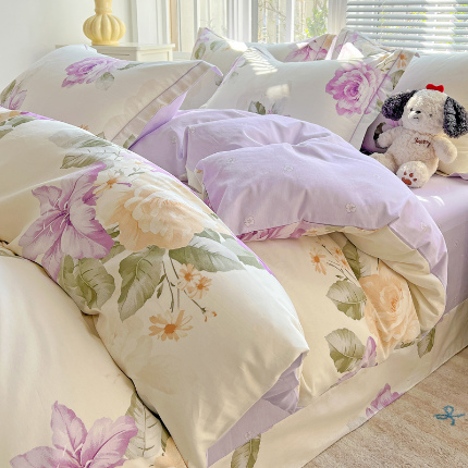 91家纺网 家纺一手货源 找家纺 （总）优选良品 2025新款全棉纯棉一字绣四件套系列