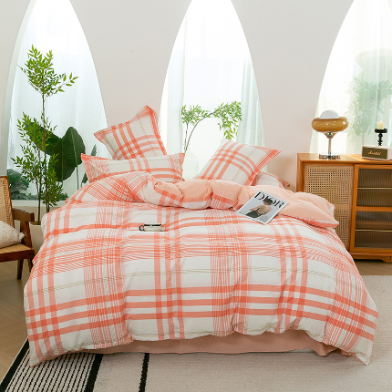 91家纺网 家纺一手货源 找家纺 （总）喜四方 2025新款全棉色织水洗棉四件套