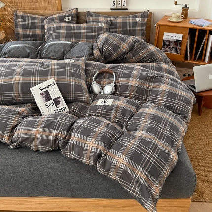 91家纺网 家纺一手货源 找家纺 （总）夏季款全棉色织四件套2025款亲肤床单被罩四季通用床上用品