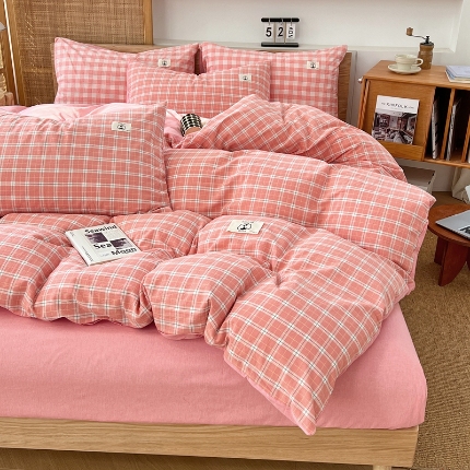 91家纺网 家纺一手货源 找家纺 （总）夏季款全棉色织四件套2025款亲肤床单被罩四季通用床上用品