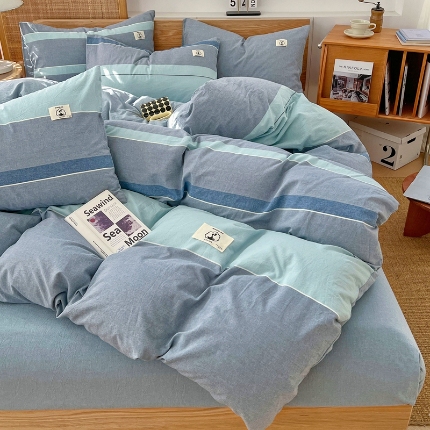 91家纺网 家纺一手货源 找家纺 （总）夏季款全棉色织四件套2025款亲肤床单被罩四季通用床上用品
