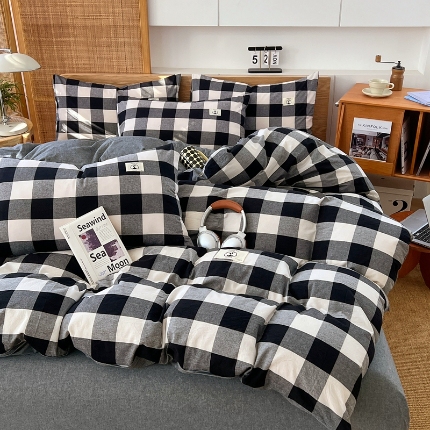 91家纺网 家纺一手货源 找家纺 （总）夏季款全棉色织四件套2025款亲肤床单被罩四季通用床上用品