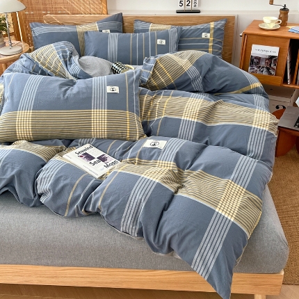 91家纺网 家纺一手货源 找家纺 （总）夏季款全棉色织四件套2025款亲肤床单被罩四季通用床上用品