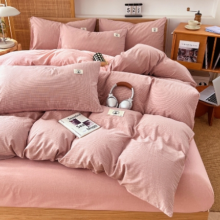 91家纺网 家纺一手货源 找家纺 （总）夏季款全棉色织四件套2025款亲肤床单被罩四季通用床上用品