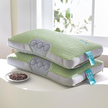 91家纺网 家纺一手货源 找家纺 （总）2025新款 凉感冰丝全荞麦护颈枕芯 磁疗按摩荞麦颈椎头枕颈枕腰枕头枕芯