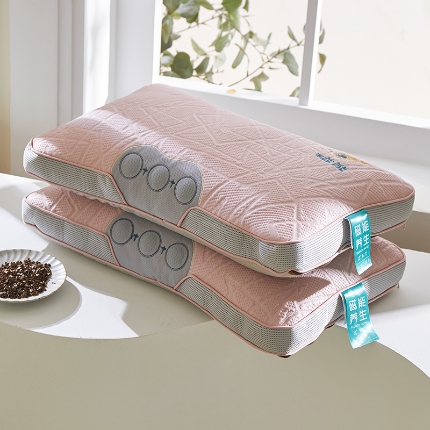 91家纺网 家纺一手货源 找家纺 （总）2025新款 凉感冰丝全荞麦护颈枕芯 磁疗按摩荞麦颈椎头枕颈枕腰枕头枕芯