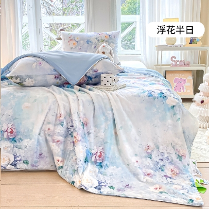 91家纺网 家纺一手货源 找家纺 （总）2025年新款冷暖双感被大豆纤维填充3D数码凉感针织棉夏被空调被夏凉被 夏被 