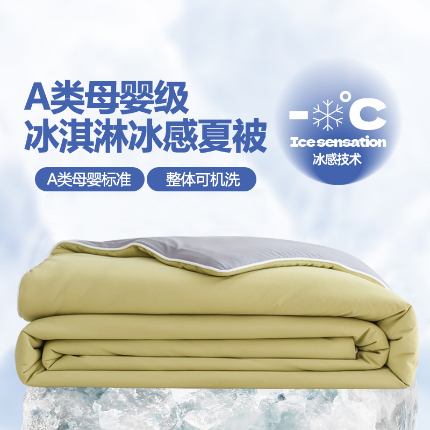 91家纺网 家纺一手货源 找家纺 （总）2025新款A类纯色双拼冰淇淋云母凉感丝夏被空调被（抽空压缩可供跨境）