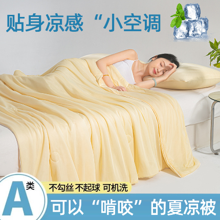 91家纺网 家纺一手货源 找家纺 （总2）圣尔雅家纺 2025新款A类云母凉感丝夏被空调被夏凉被子被芯