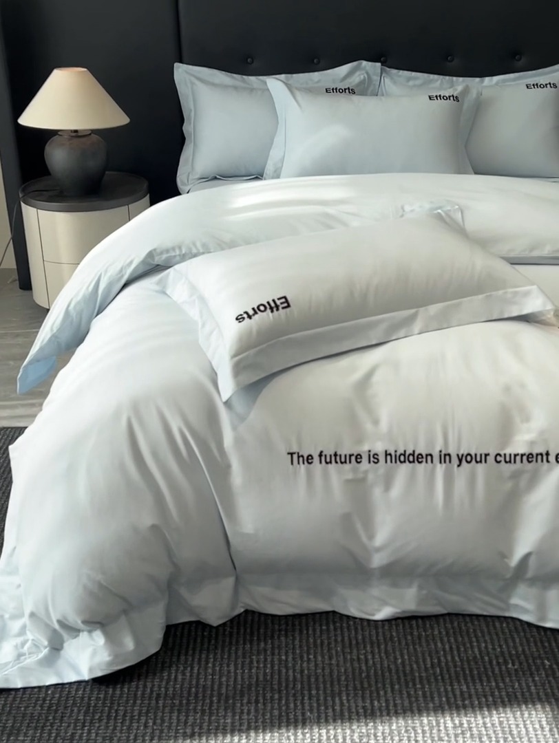 91家纺网 家纺一手货源 找家纺 （总）（控价）2025新款 专版花型 高克重A类 全棉长绒棉精工刺绣四件套-前程似锦