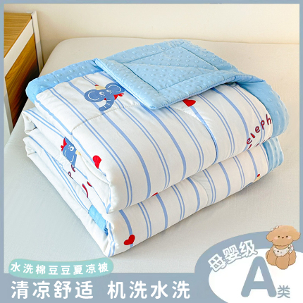 91家纺网 家纺一手货源 找家纺 （总）壹张床 2025新款A类水洗棉3D豆豆夏被子被芯（提供买家秀）