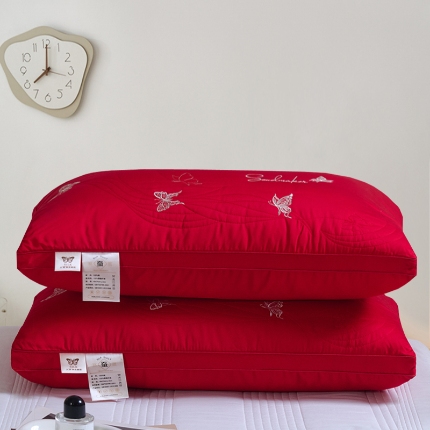 91家纺网 家纺一手货源 找家纺 兴丝露枕芯 全棉刺绣羽丝枕 枕芯 立体双边枕 全棉枕芯 成人枕头