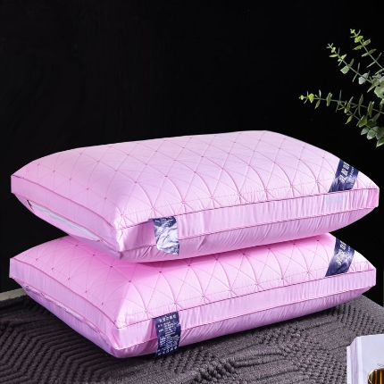 91家纺网 家纺一手货源 找家纺 兴丝露枕芯 全棉绗绣枕 枕头 护颈枕 成人枕头 中高枕 热熔枕