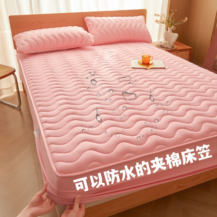 91家纺网 家纺一手货源 找家纺 （总）初心家纺 2025新款原棉夹棉防水床笠床护罩席梦思保护套防水床罩