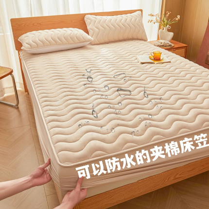 91家纺网 家纺一手货源 找家纺 （总）初心家纺 2025新款原棉夹棉防水床笠床护罩席梦思保护套防水床罩