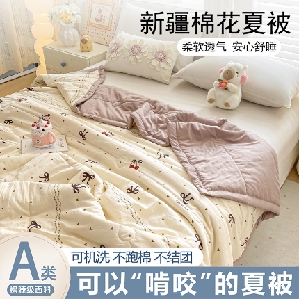 91家纺网 家纺一手货源 找家纺 （总）好睡棉 2025新款柔软裸睡级水洗棉夏被新疆棉花被夏凉被空调被被子