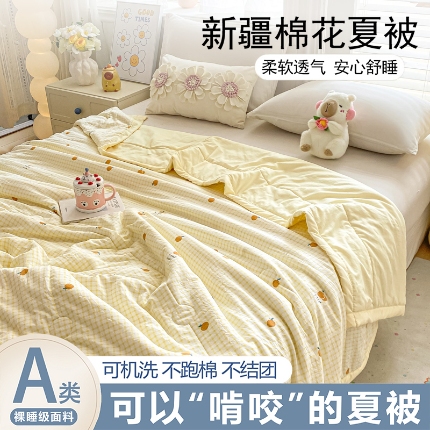91家纺网 家纺一手货源 找家纺 （总）好睡棉 2025新款柔软裸睡级水洗棉夏被新疆棉花被夏凉被空调被被子