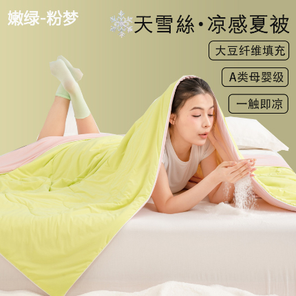 91家纺网 家纺一手货源 找家纺 （总）恒科家纺 2025新款雪纱冰丝凉感被 李官奇大豆凉感清凉透气夏被子被芯(提供买家秀)