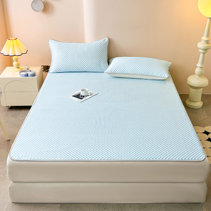 91家纺网 家纺一手货源 找家纺 （总）湘之帛 2025新款凉感纯色豆豆席凉席系列